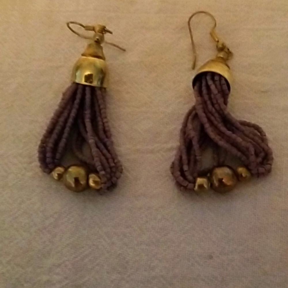 Little wood and gold beads